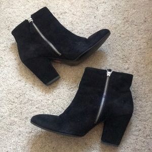 Mango black heel Booties